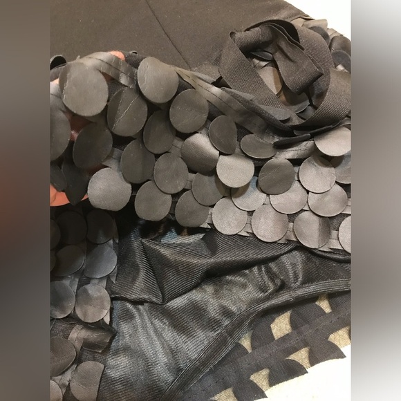 XXS🌹Polka Dots Vegan Leather Mini Black Dress - Picture 2 of 8